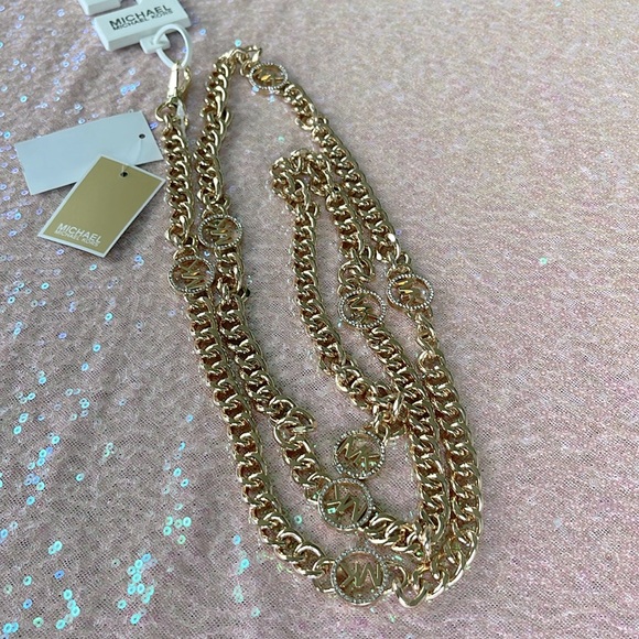 🆕MICHAEL KORS LOGO ADJUSTABLE GOLD CHAIN LINK BELT - Picture 9 of 9